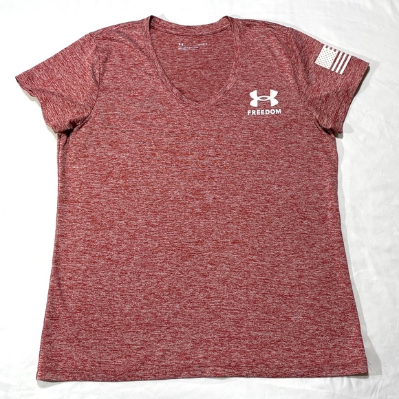 Under Armour UA Tech Freedom Loose Vneck T-shirt - Picture 1 of 6